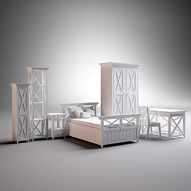 Children's Furniture Set with Cross-Brace Detailing