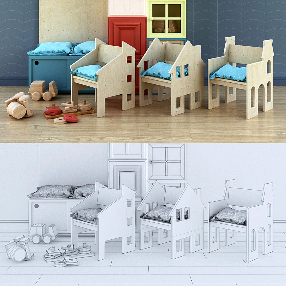 Modular Children's Furniture Set (2)