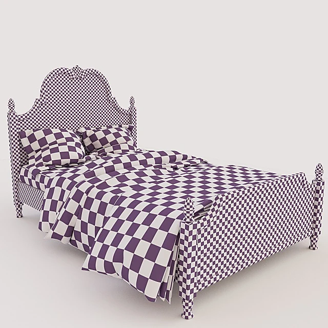 Children's Bed with Classic Painted Wood Design (3)