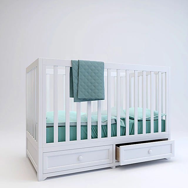 Baby cot with Integrated Storage Drawers