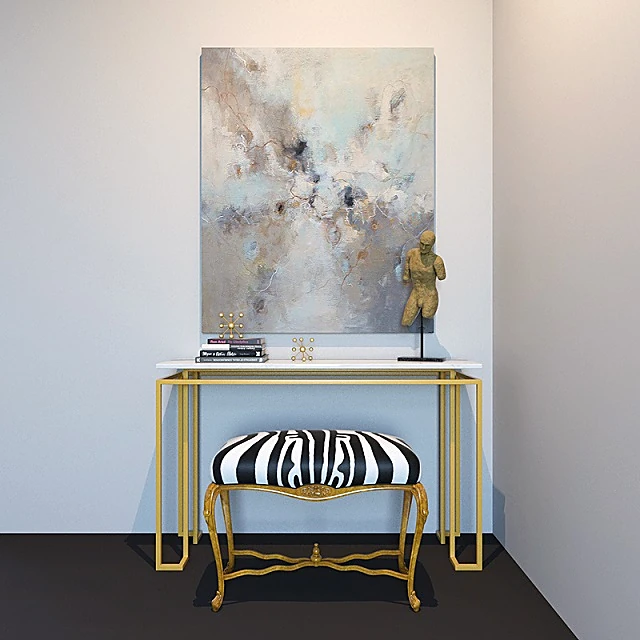 Decorative set with Console Table and Bench
