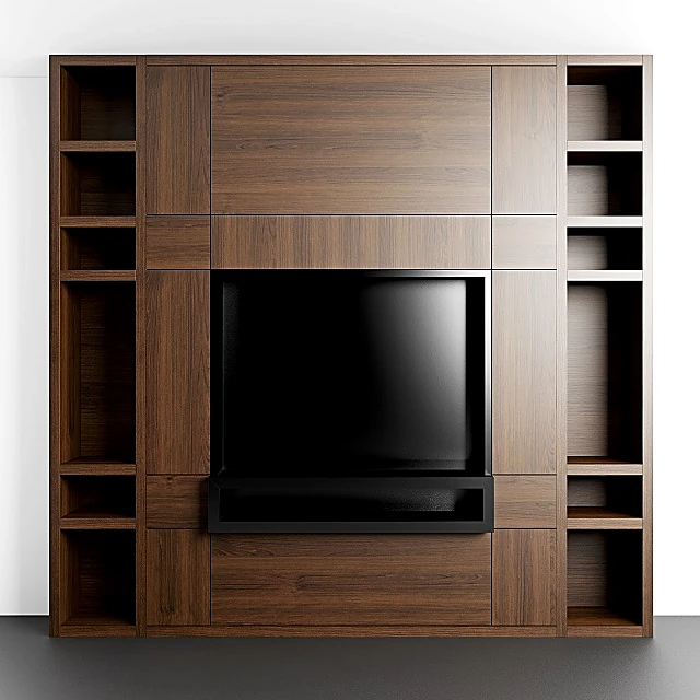 Modern Wooden TV Wall Unit