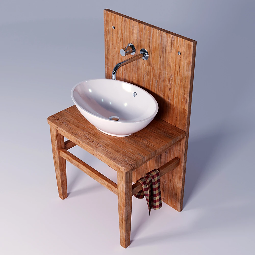 Washbasin unit with Scandinavian Wood Design