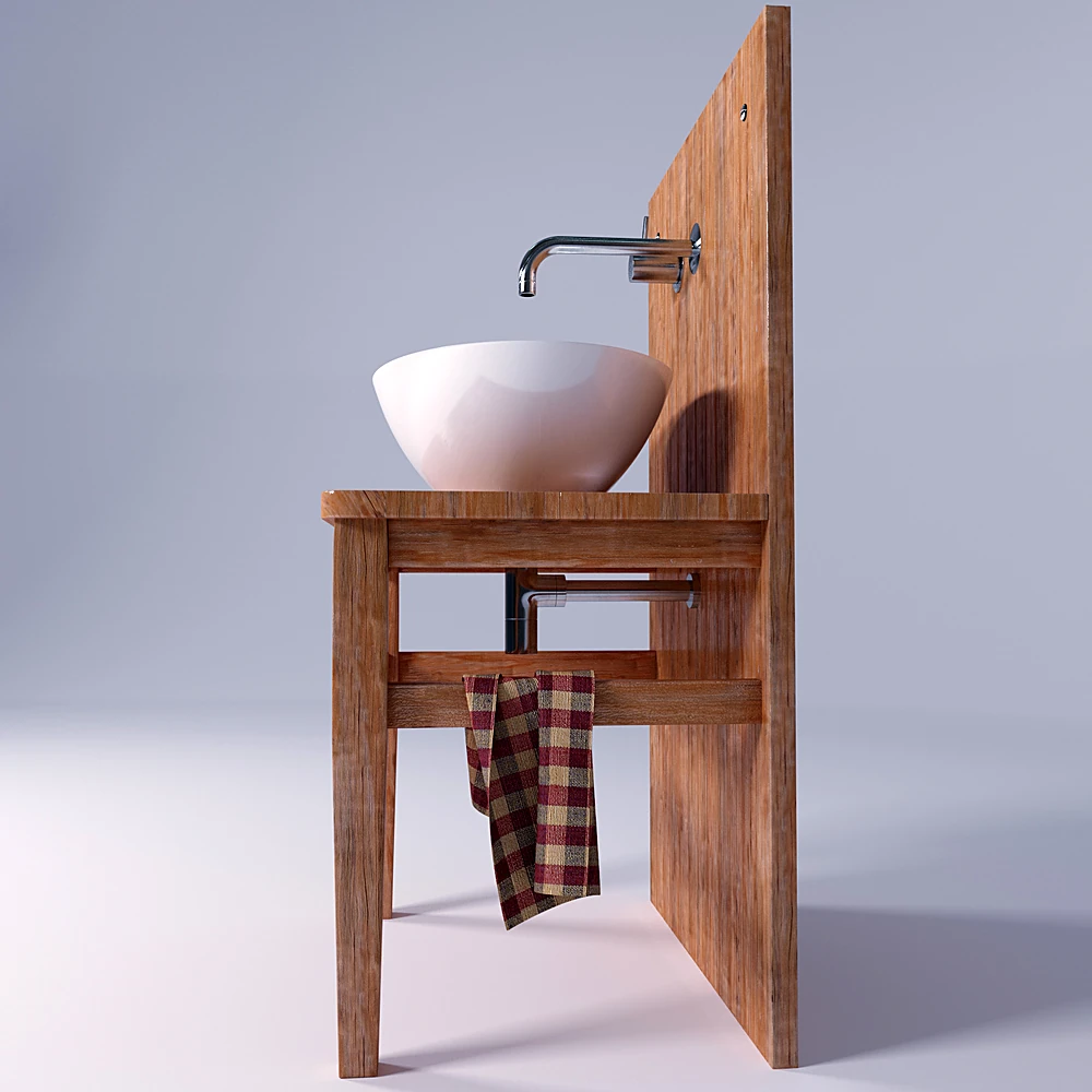 Washbasin unit with Scandinavian Wood Design (2)