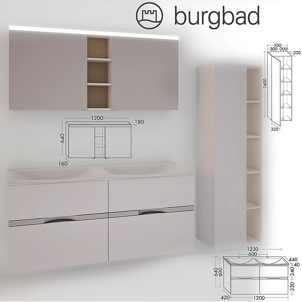 Bathroom Vanity Set Orell by Burgbad