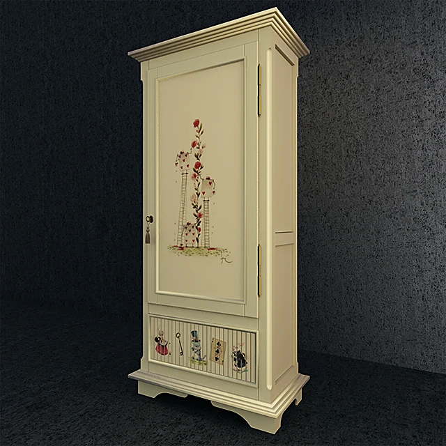 Wardrobe with Alice in Wonderland Illustrations (2)