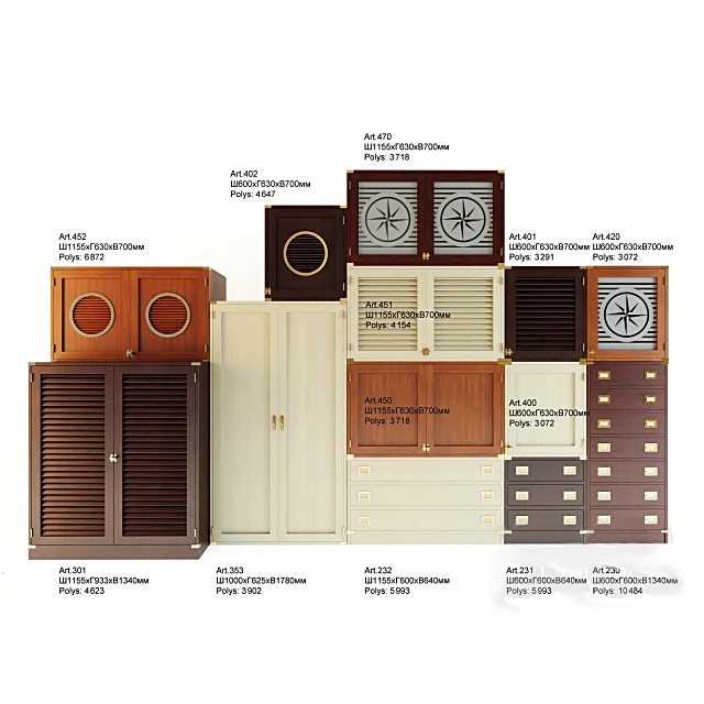 Chest of Drawers Art.230-460 by Caroti