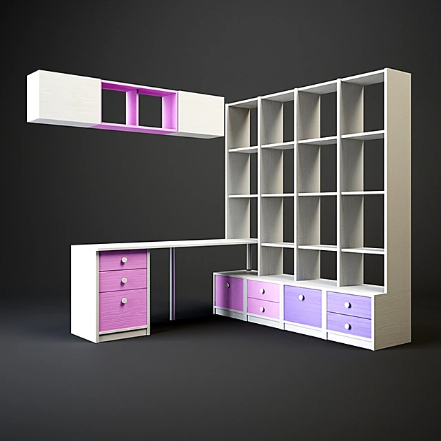 Nursery Furniture Set with Colorful Accents
