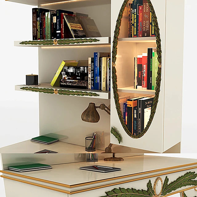 Study Table with Ornate Classic Design (3)