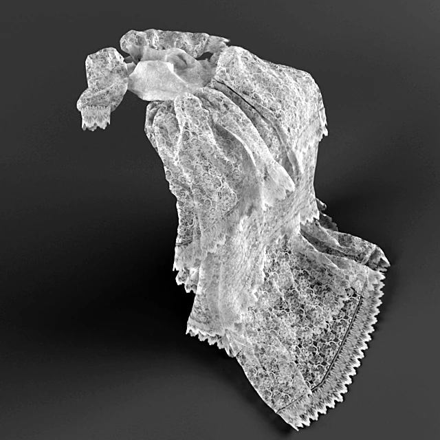 White Lace Dress with Tiered Skirt (3)