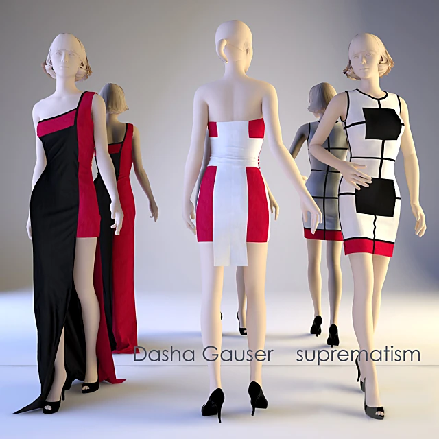 Dresses Suprematism by Dasha Gauser