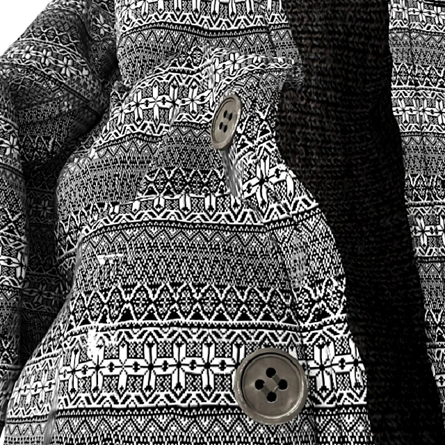 Overcoat with Textured Fabric (2)