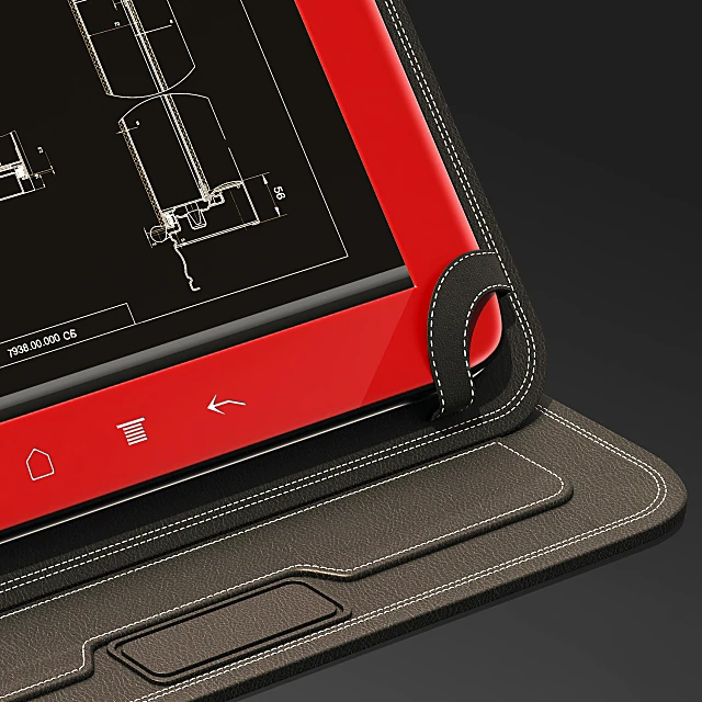 Tablet with Leather Cover and Stylus (2)