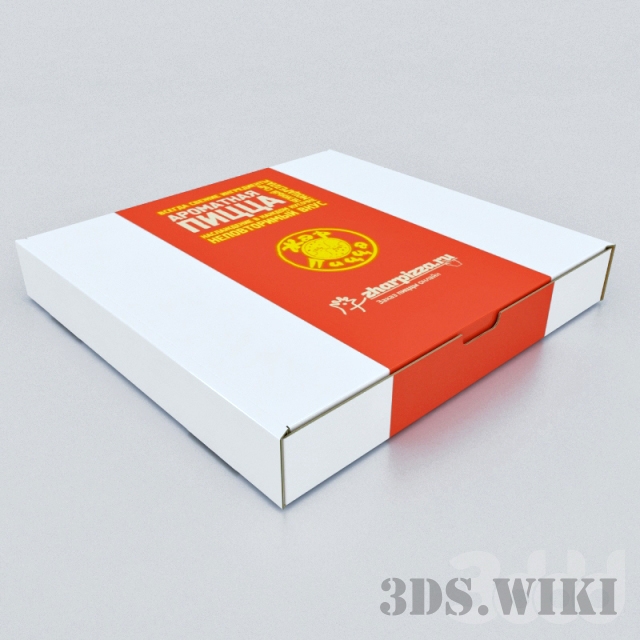 Open pizza box 3D model
