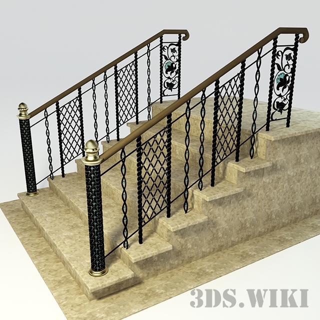 Forged staircase in Russian style 1