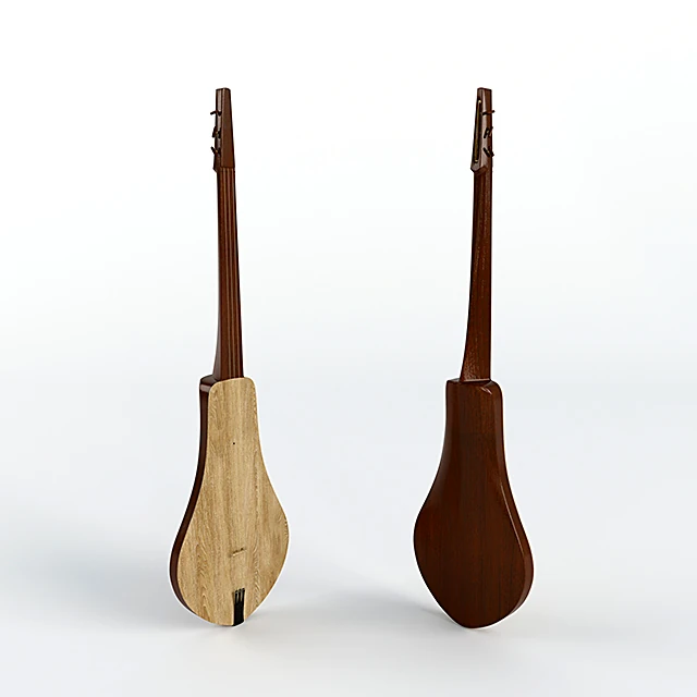 Komuz Musical Instrument with Pear-Shaped Wood Body (2)