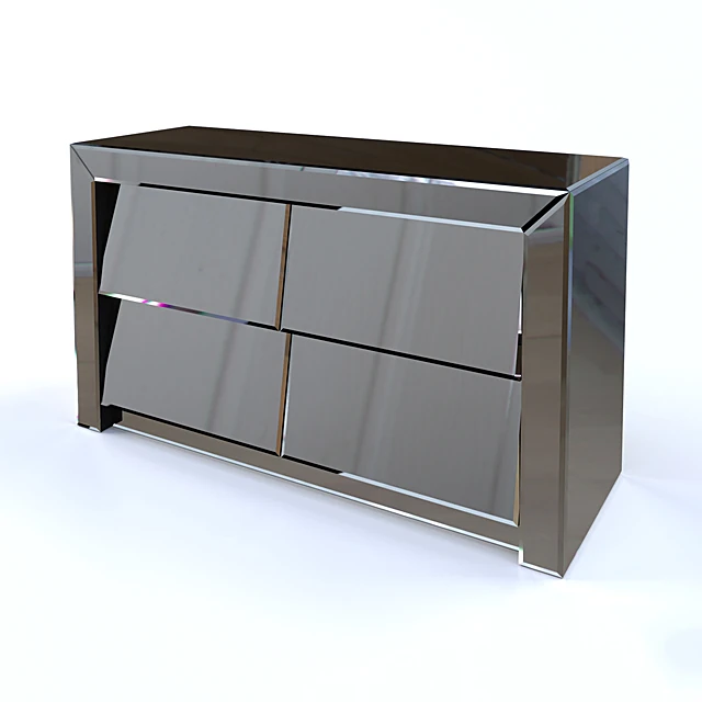 Modern Mirrored Chest of Drawers