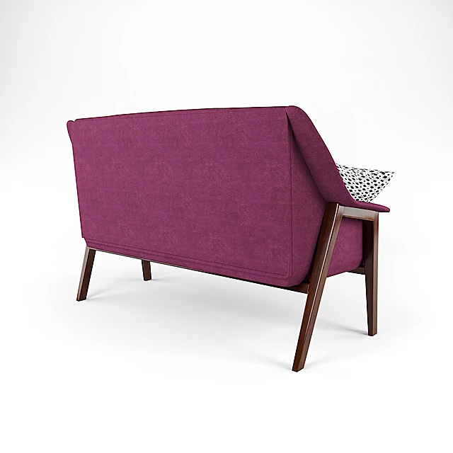 Two-seater Sofa with Mid-Century Modern Design (2)
