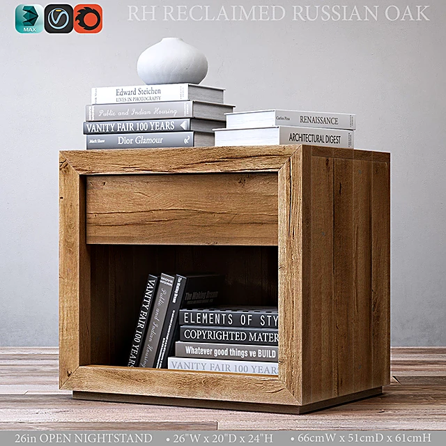 Nightstand 26in Open by Restoration Hardware