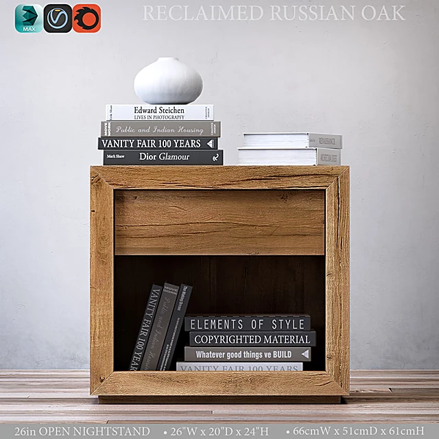 Nightstand 26in Open by Restoration Hardware (2)