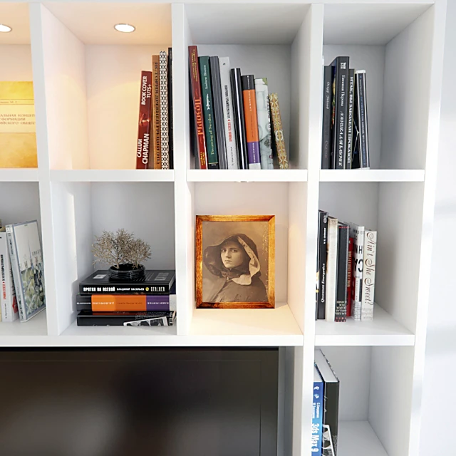 Modern Built-in TV Wall Unit with Modular Shelving (2)