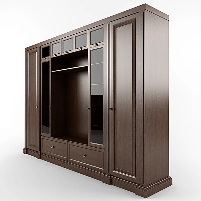 Classic Wall Unit with Bookcases and TV Niche (2)