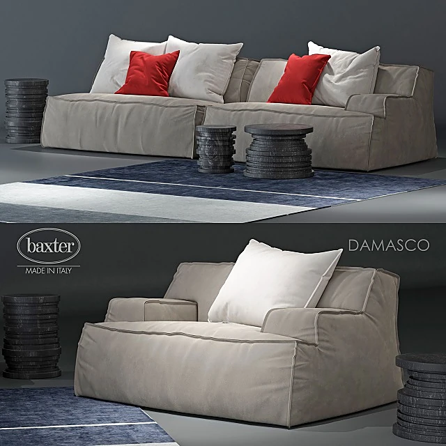 Sofa and Armchair Damasco by Baxter (3)