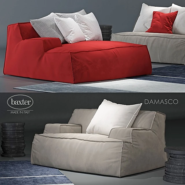 Sofa and Armchair Damasco by Baxter (4)