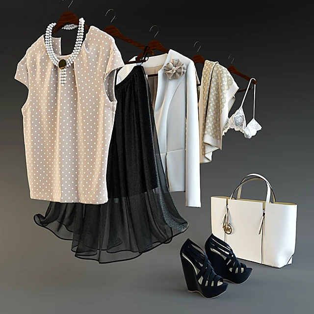 Clothes and Accessories Set Business Lady Wardrobe by Michael Kors