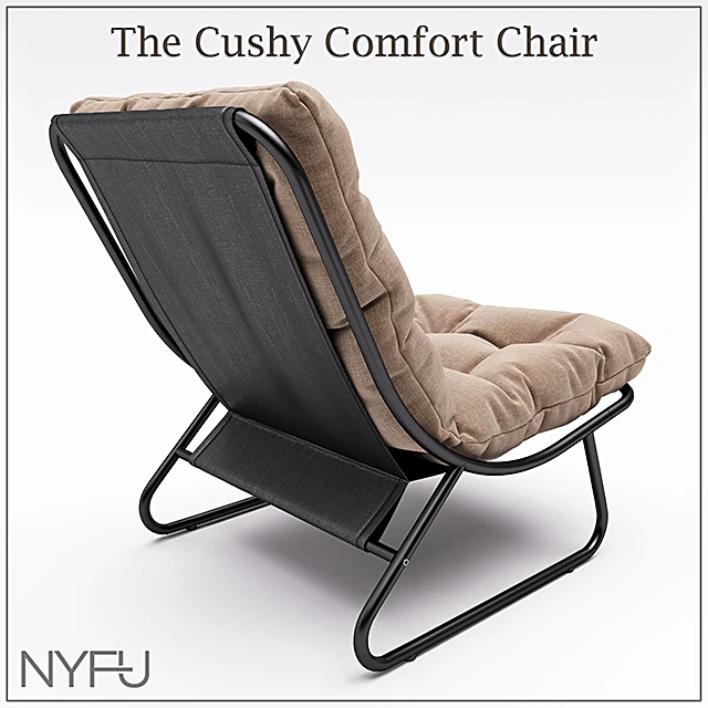 Armchair with Tufted Fabric Cushions (2)