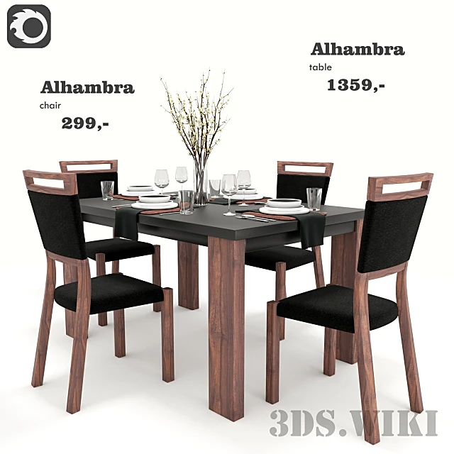 Wooden Dining Set Alhambra by BRW