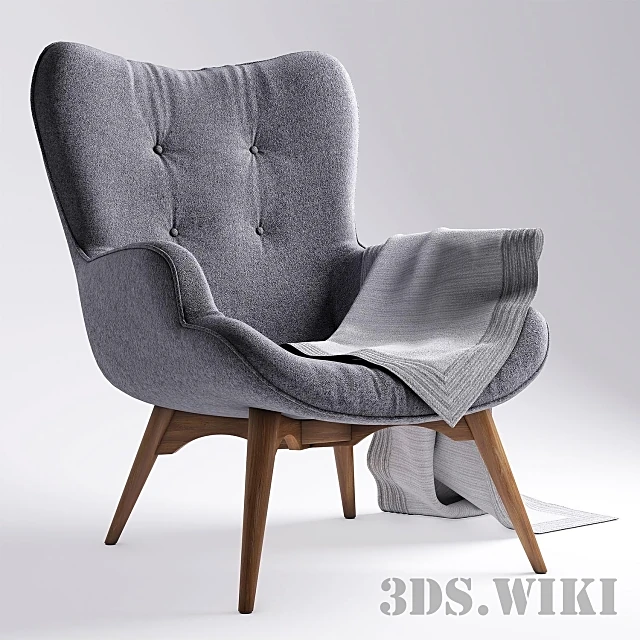 Armchair with pouf EJERSLEV by JYSK (2)