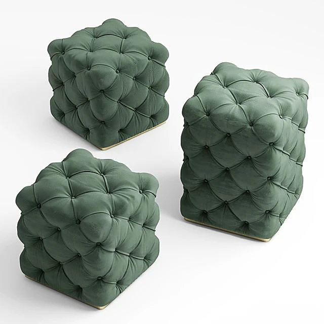 Pouf Kubus Capitonne by Fendi Casa