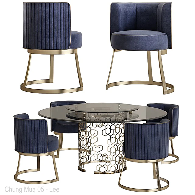 Dining Table and Chairs Set Manfred by Longhi