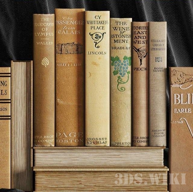 Set of old books - Download the 3D Model (7498) | zeelproject.com