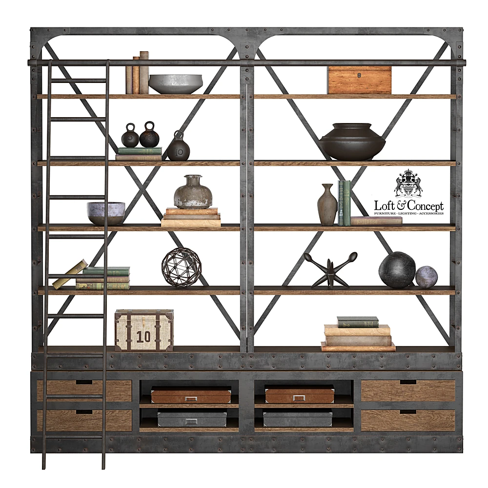 Shelving Unit INDUSTRIAL IRON RACK by Loft & Concept