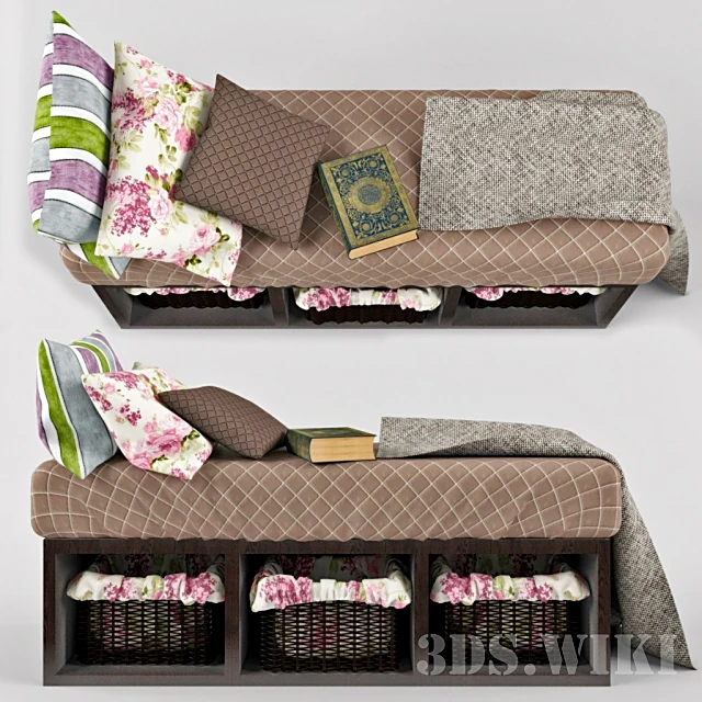 Country Style Bench with Storage