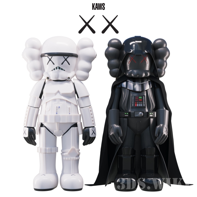 Kaws Stormtrooper Darth Vader Skachat 3d Model 3ds Wiki