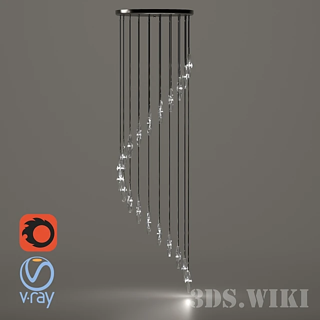 Ceiling lamp Sculptured Ice 888-20 by SEARCHLIGHT