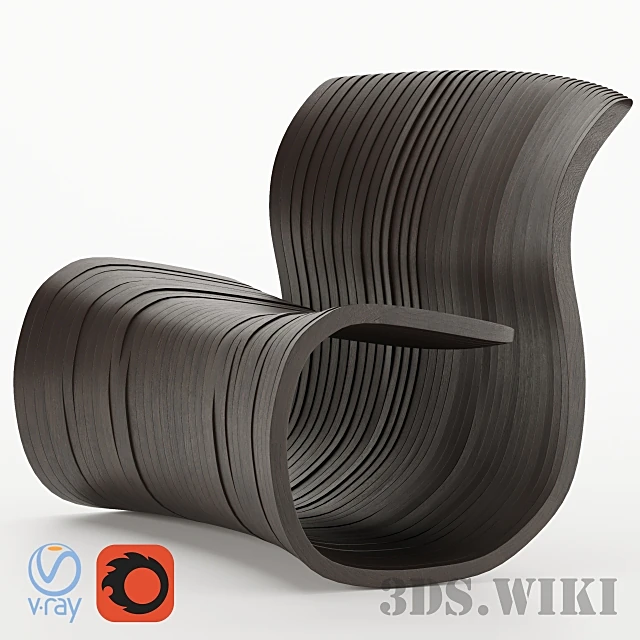 Lounge Chair Riddle WOOD by Pietro Estrada
