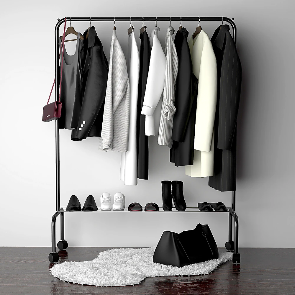 Modern Garment Rack with Metal Frame