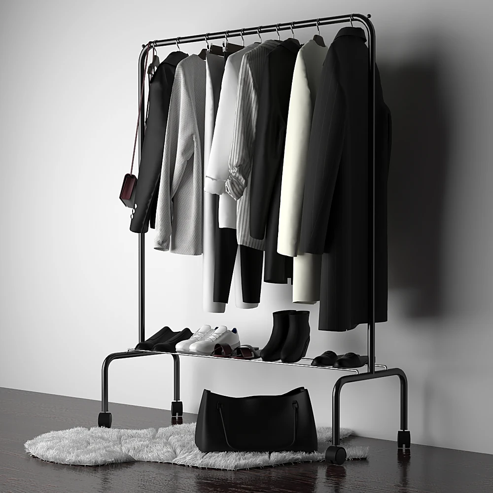 Modern Garment Rack with Metal Frame (2)