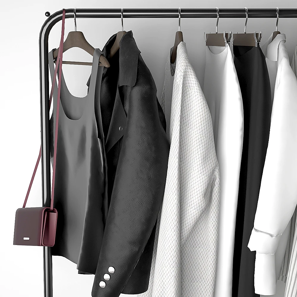 Modern Garment Rack with Metal Frame (3)