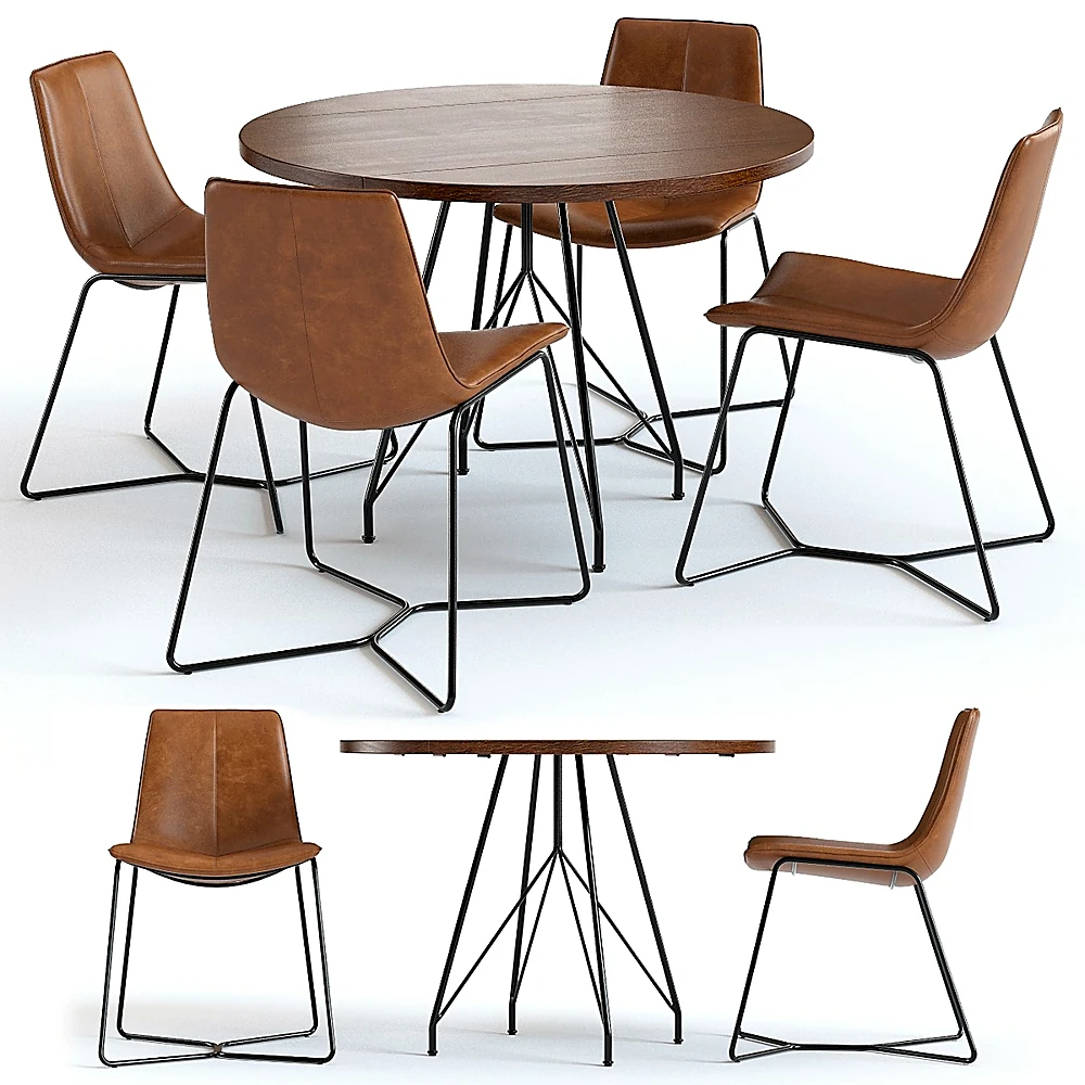 Dining Table and Chairs Jules and Slope by West Elm