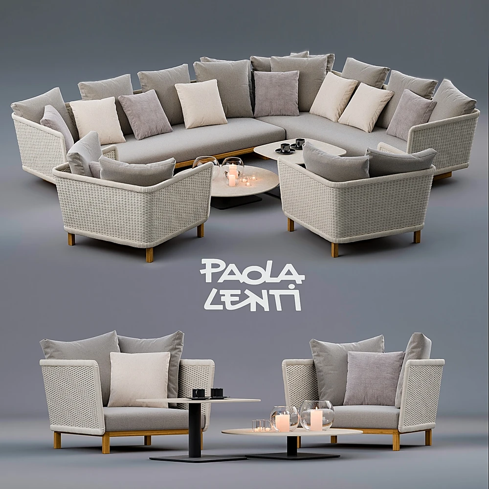 Outdoor Lounge Furniture Set Sabi by Paola Lenti