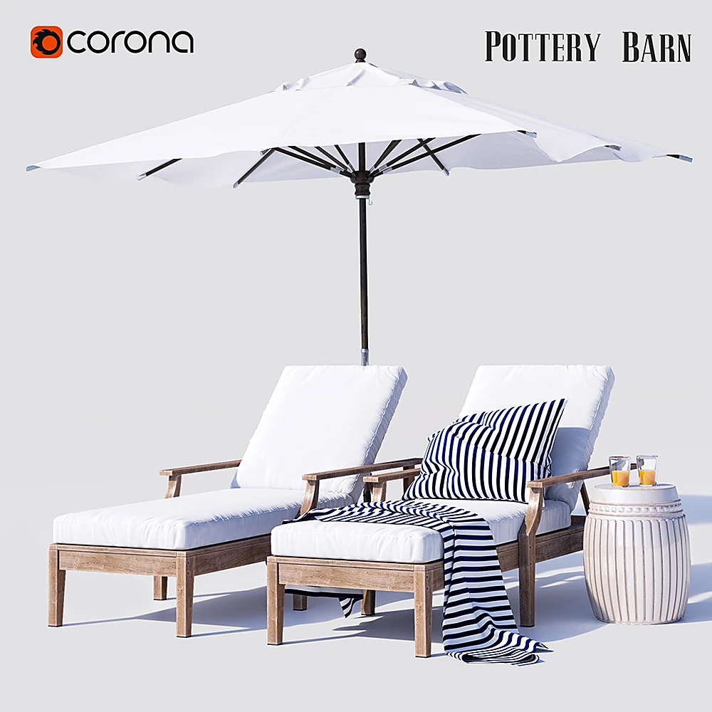 Outdoor Lounge Set Belmont by Pottery Barn