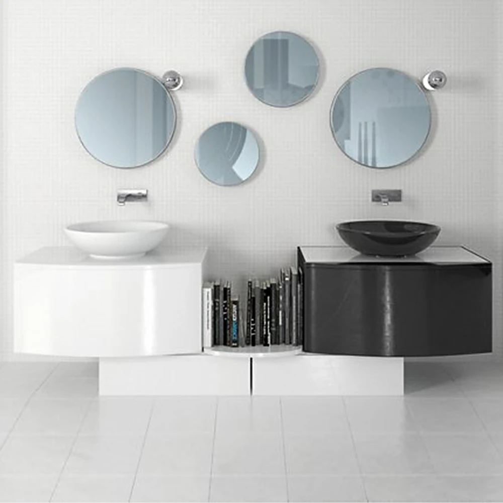 Modern Bathroom Furniture Set with Sinks and Mirrors