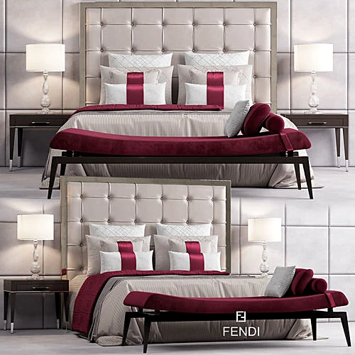 Bed SAVILE by FENDI CASA