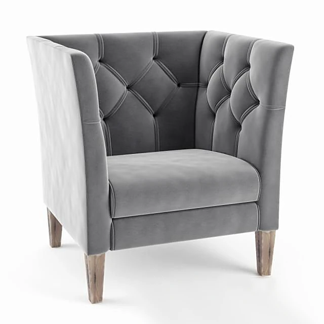 Classic Tufted Velvet Armchair