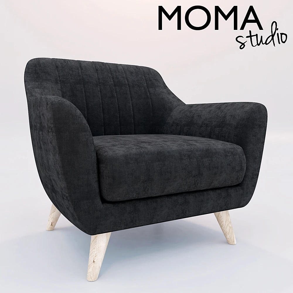 Armchair Dark Grey Charlie by MOMA studio